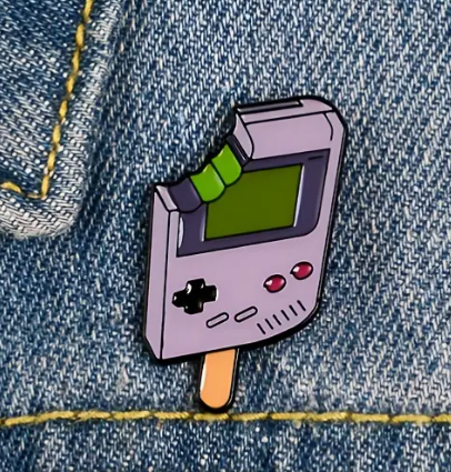 Game boy popsicle pin badge
