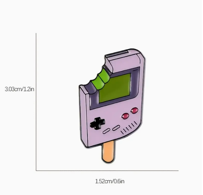 Game boy popsicle pin badge