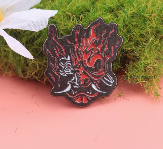 Cyberpunk Samurai Pin Badge