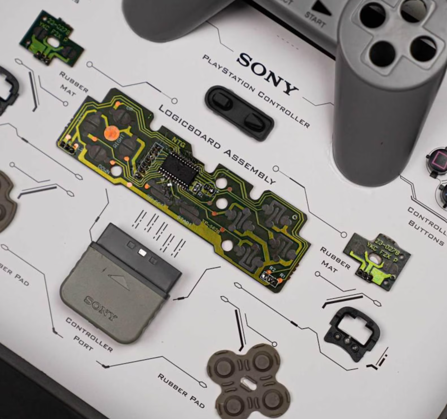 Ps1 Controller Teardown Art