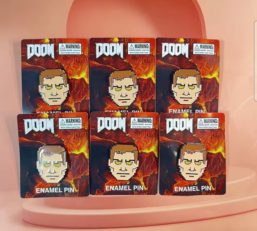 Doom guy Pin Badge
