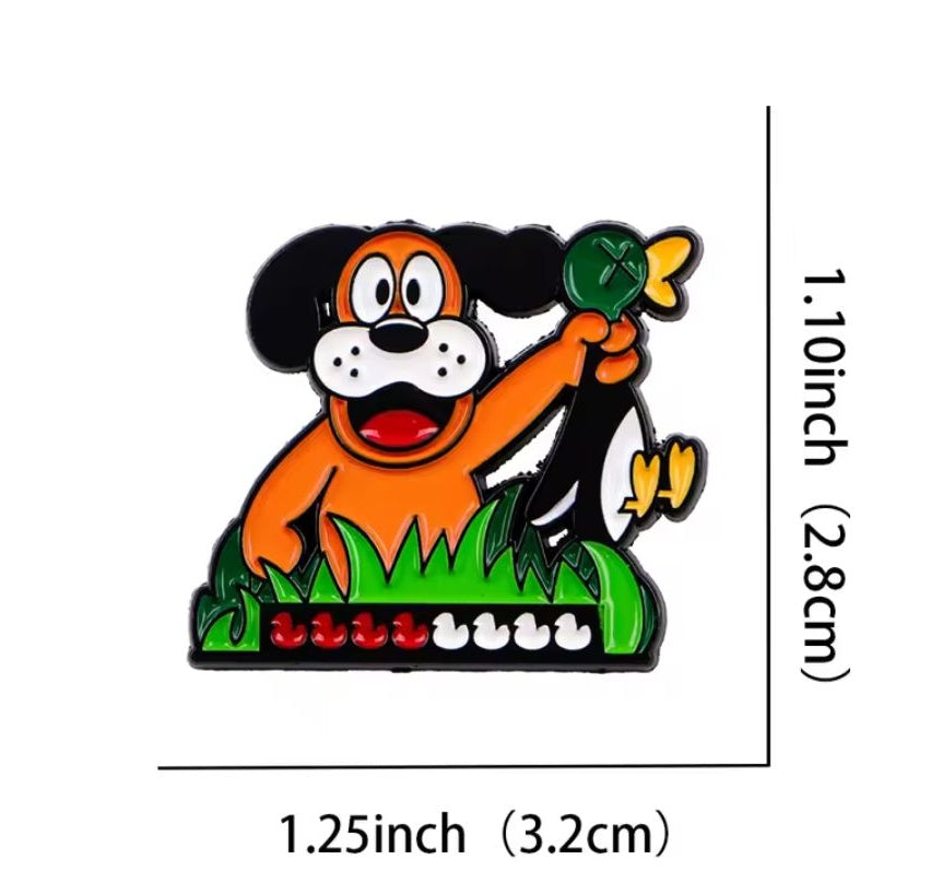Duck hunt laughing dog Pin Badge