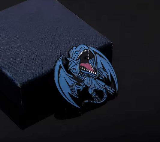 Blue Eyes White Dragon pin badge