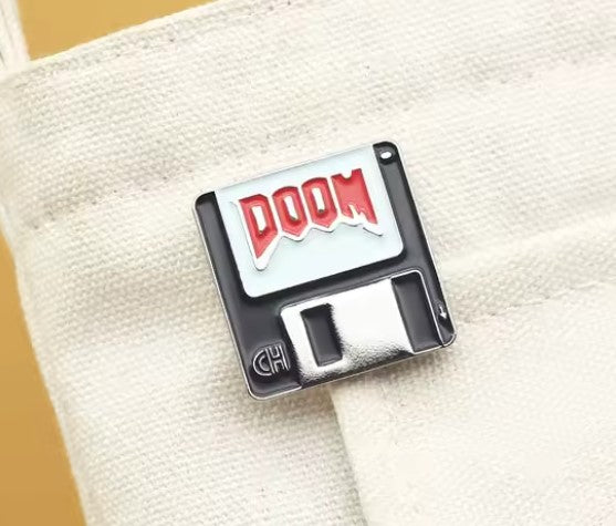 Doom Floppy Pin Badge