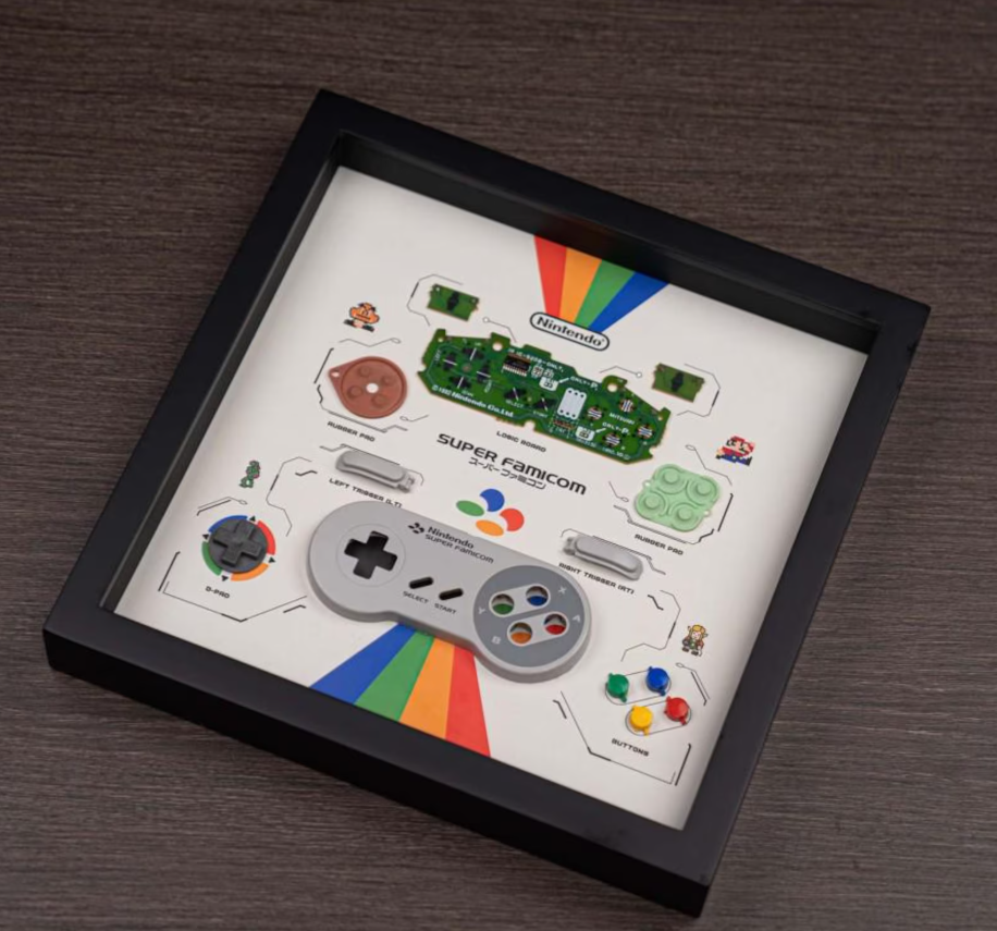 SNES Controller Breakdown Art
