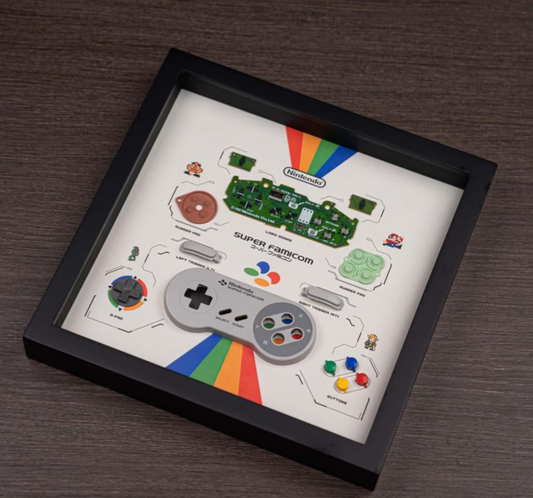 SNES Controller Breakdown Art