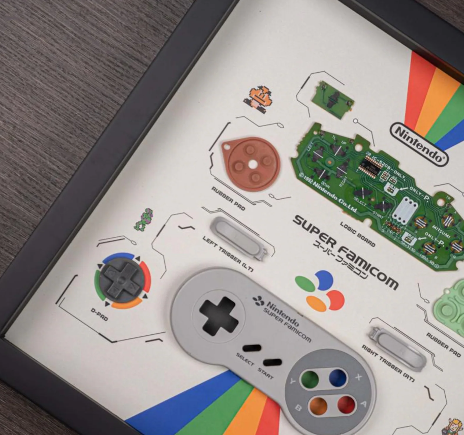 SNES Controller Breakdown Art