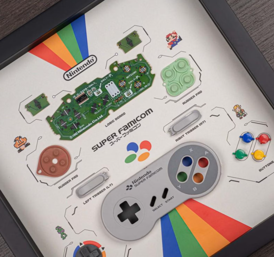 SNES Controller Breakdown Art