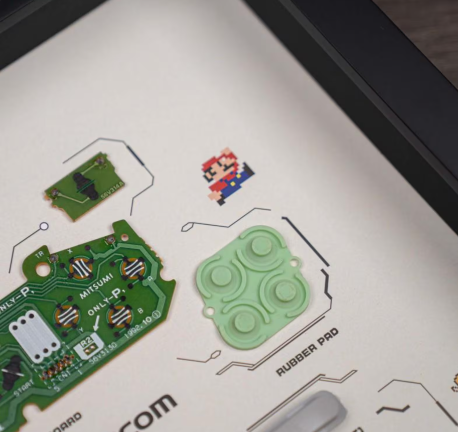 SNES Controller Breakdown Art