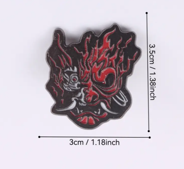 Cyberpunk Samurai Pin Badge