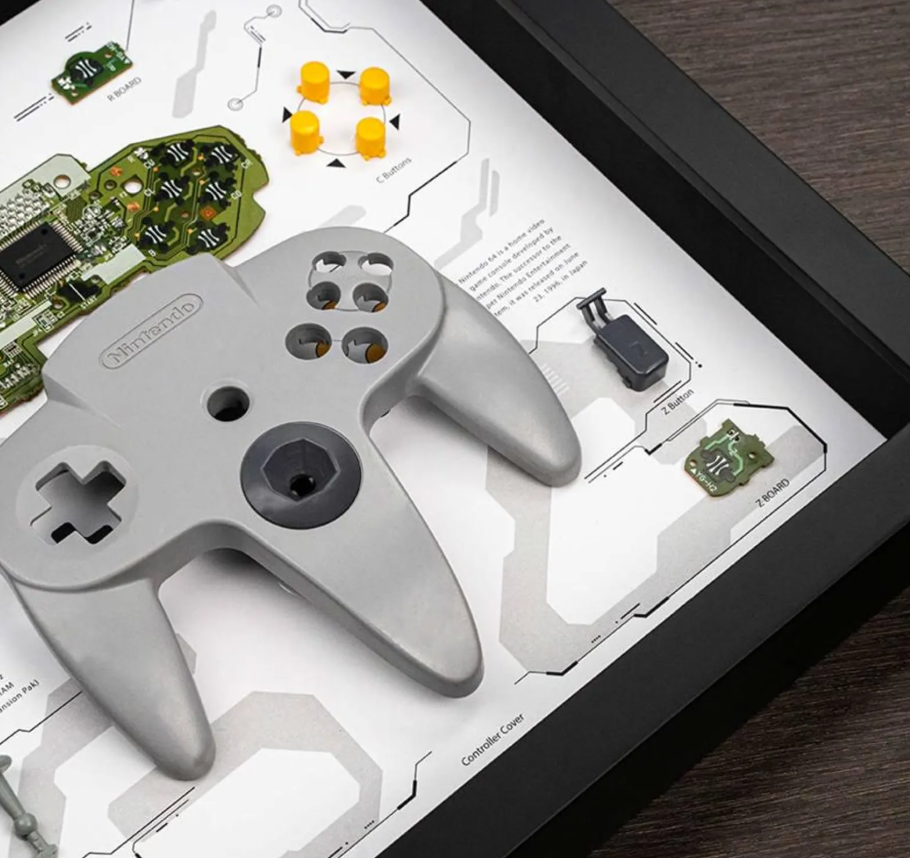 N64 Controller Breakdown Art