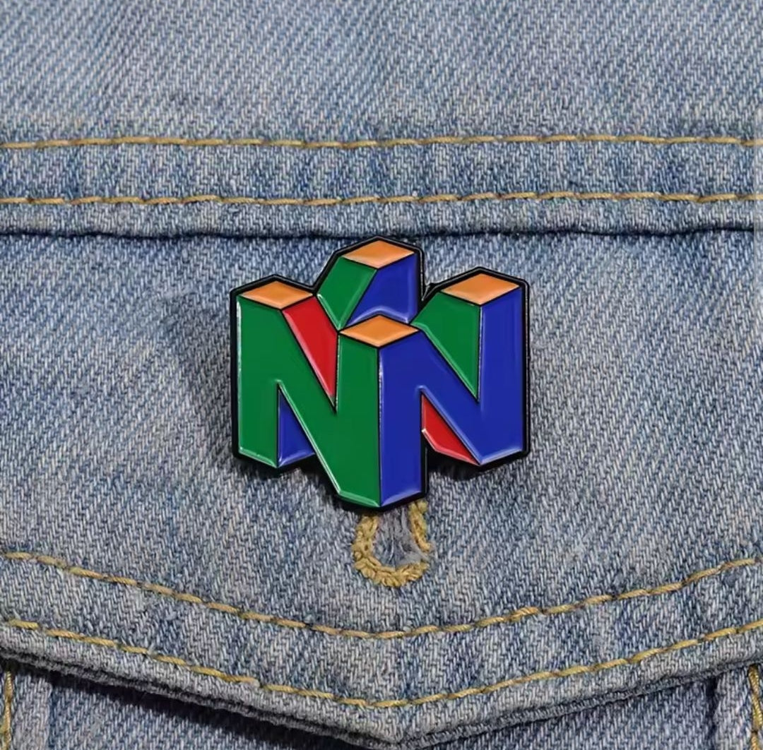 N64 pin badge
