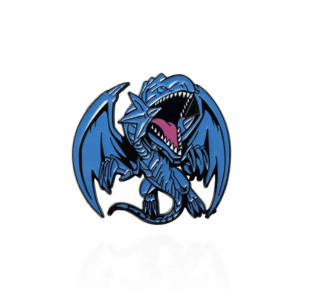 Blue Eyes White Dragon pin badge