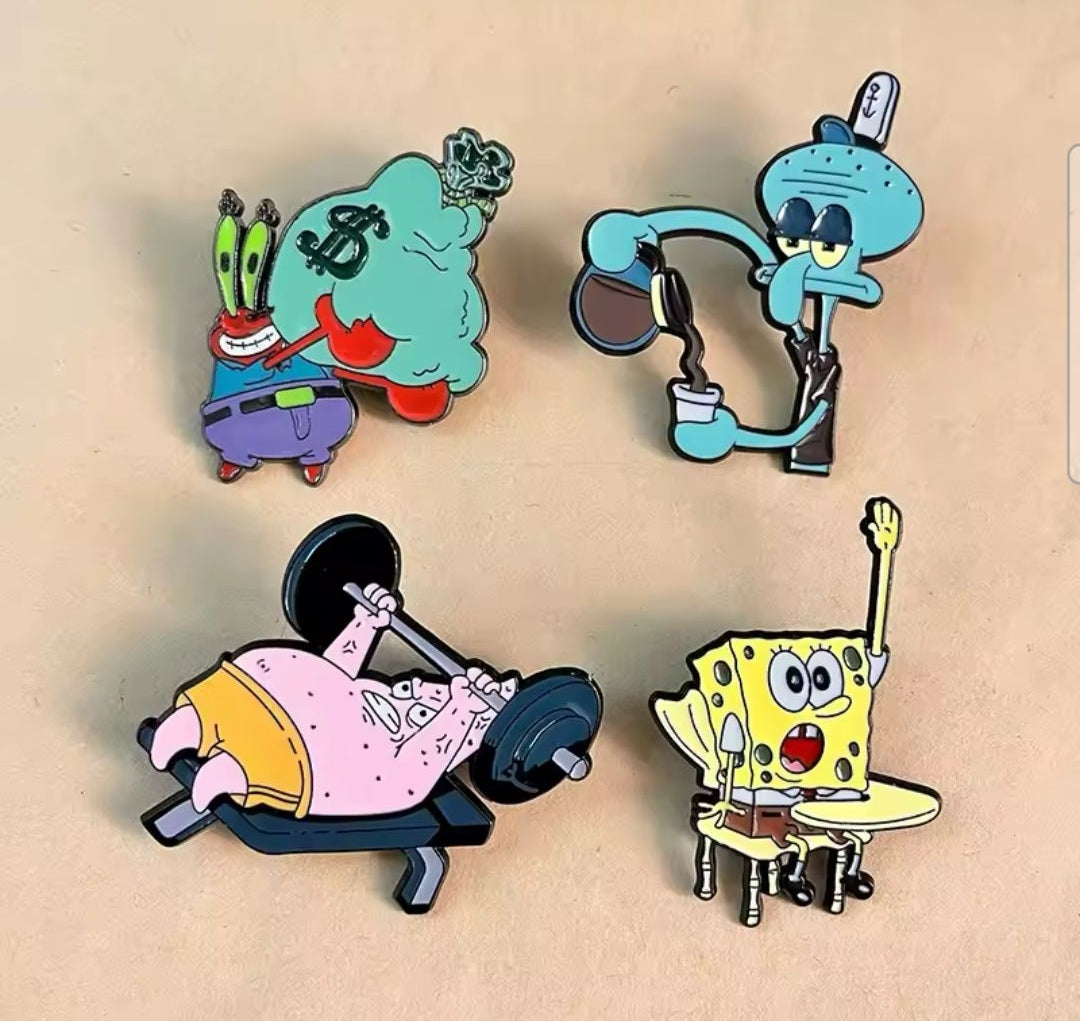 Spongebob Pin Badge Set