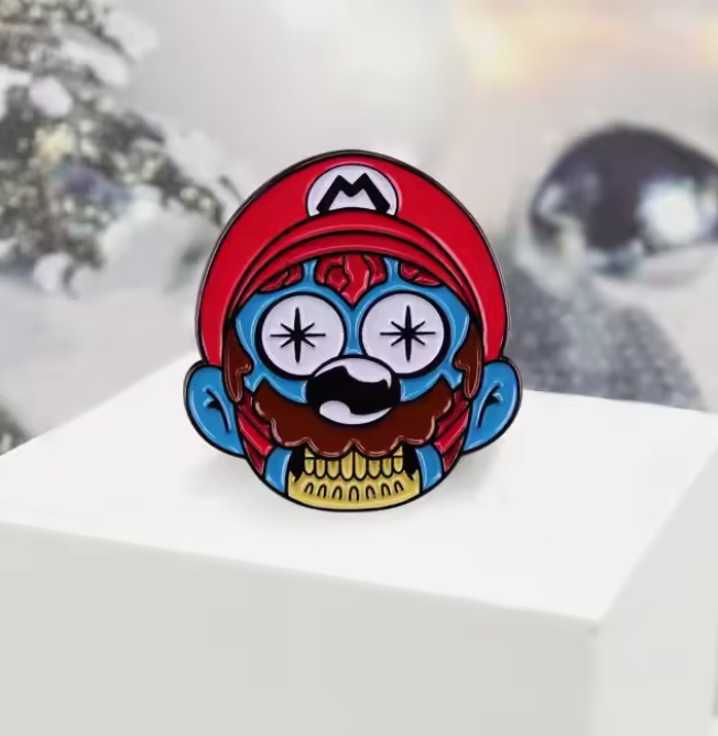 Zombie Mario Pin Badge